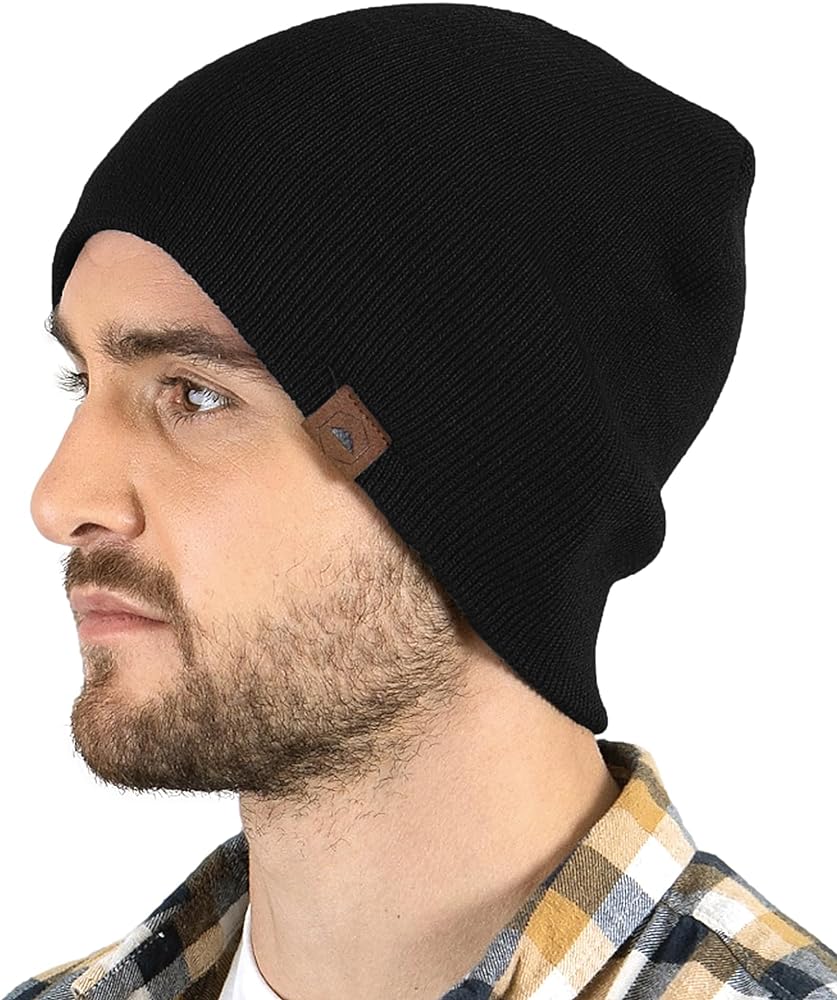 Tough Headwear Knit Beanie Winter Hat for Men and Women-Toboggan Cap for Cold Weather - Warm Ribbed Stocking Hat, Skate Cap