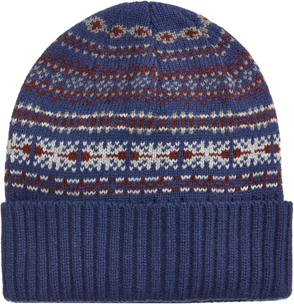 Club Room Mens Isle Knit Beanie Hat, Blue, One Size