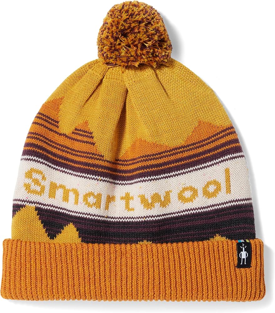 Smartwool Merino Wool Knit Winter Pattern POM Beanie for Men and Women