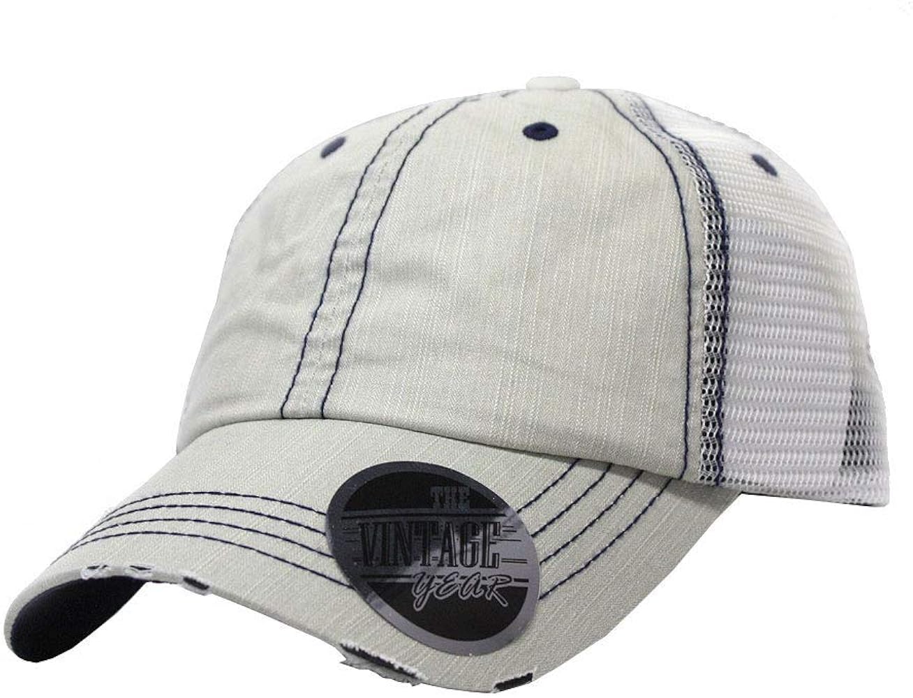 Washed Cotton Unstructured Soft Mesh Adjustable Trucker Baseball Cap