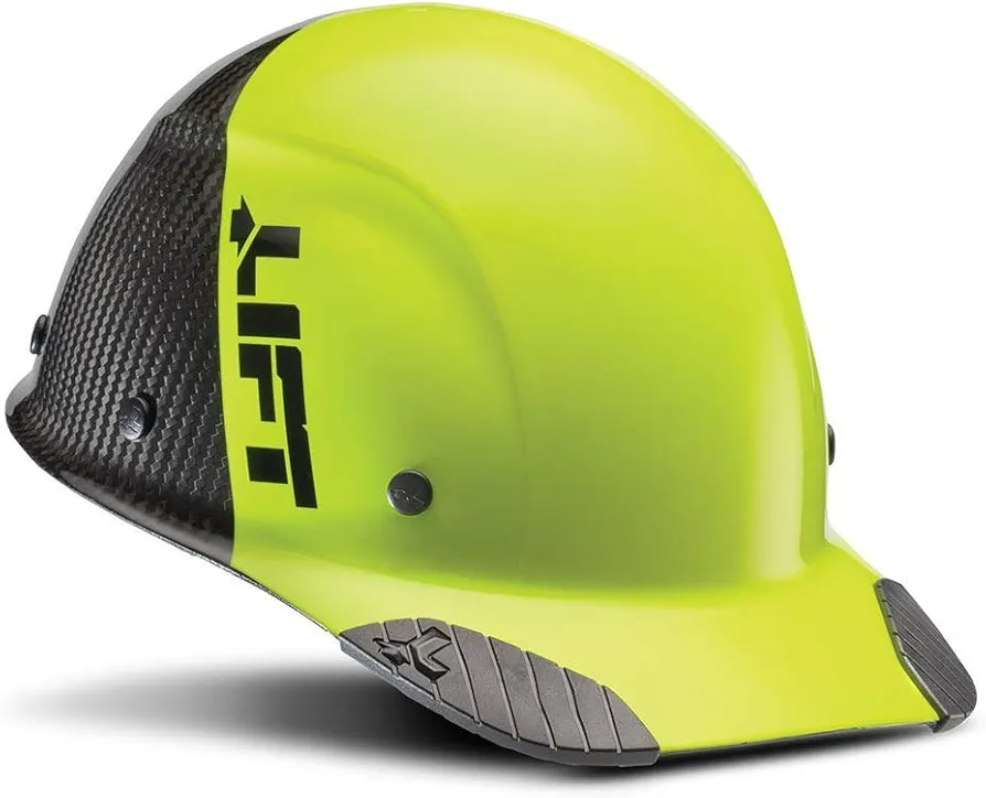 Lift Safety DAX Carbon Fiber Cap Brim 50-50 (Yellow/Black)