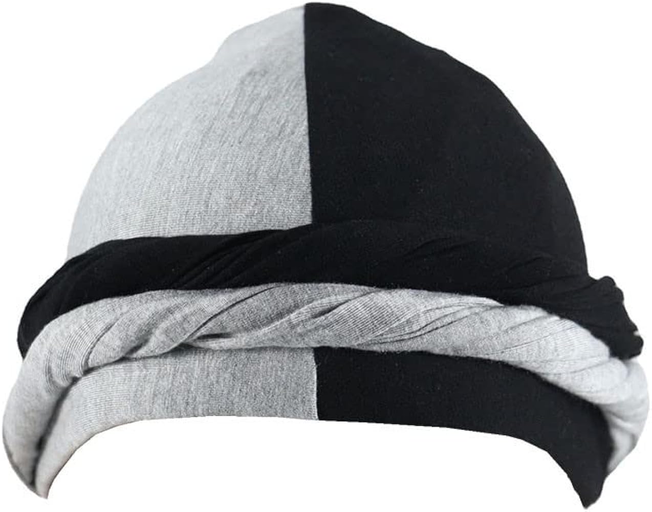 2 Tone Silk Satin Lined Turban, Upgraded Durag Skull Beanie for Men Women Sleeping Bonnet Cap Twisted Braid Headwraps