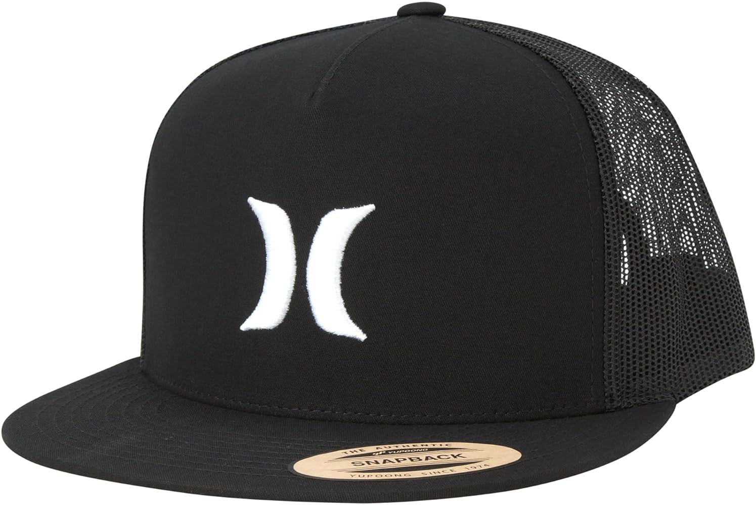 Hurley Men's Caps - Flat Brim Mesh Panel Baseball Cap Trucker Hat - Snap Back Hats for Men