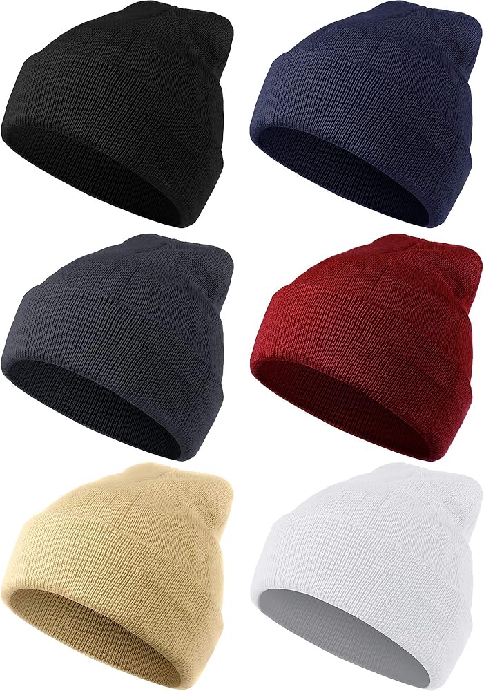 Geyoga Warm Knitted Cuffed Beanie Hats Winter Cuff Skull Cap for Men Women