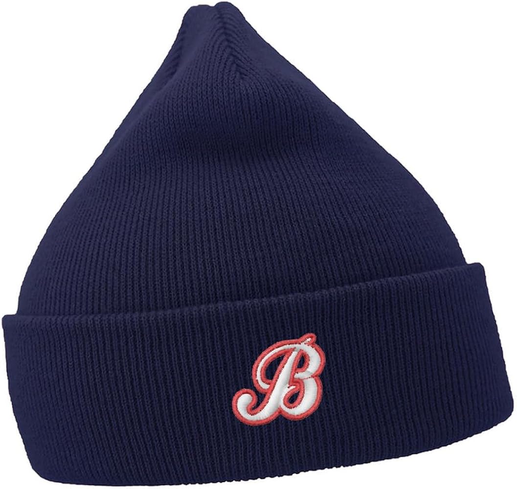 Mens Beanie Hats Baseball Letter B Embroidered Casual Knit Hats for Women Winter