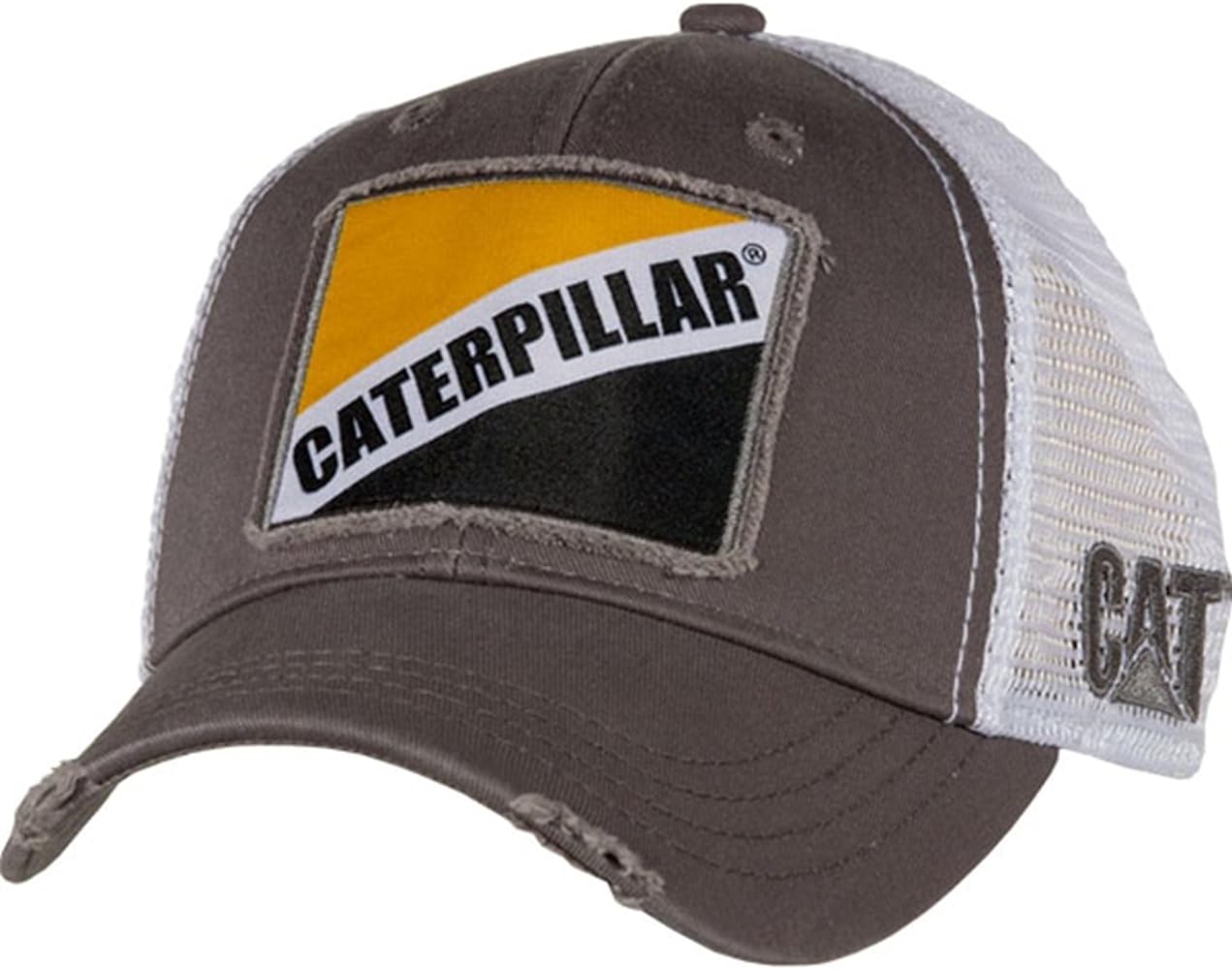 Caterpillar Cat Gray Twill w Patch Cap