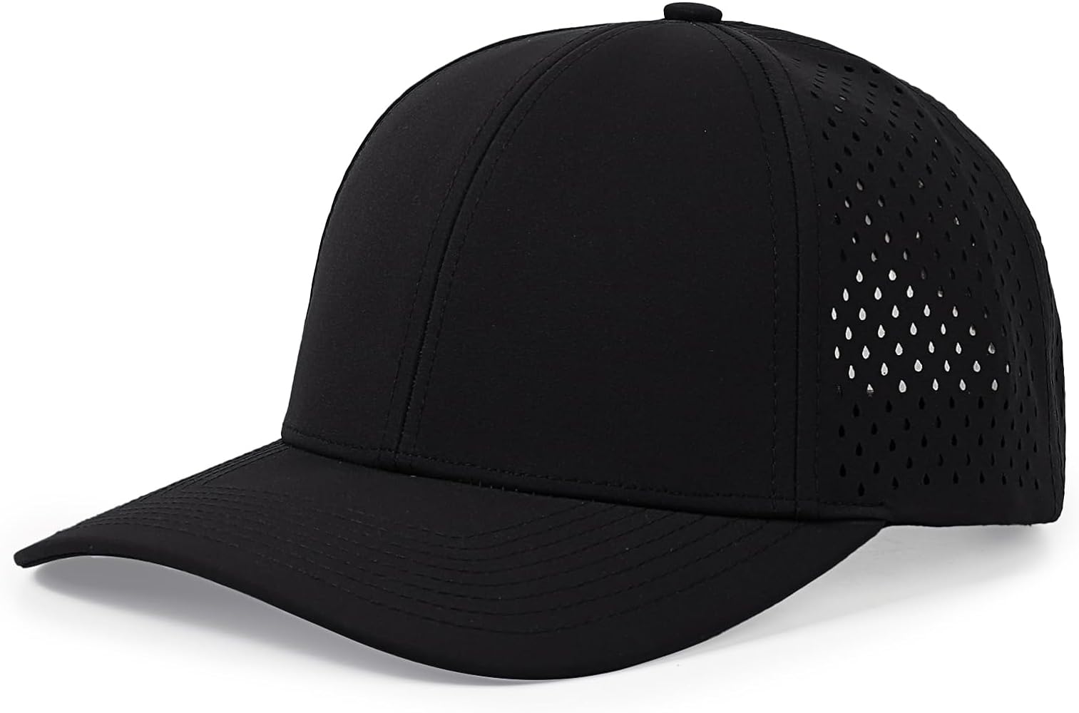 Quick Dry Baseball Cap Curved Brim Snapback Hat Laser Cut Mesh Ball Cap Golf Ball Cap for Men Women