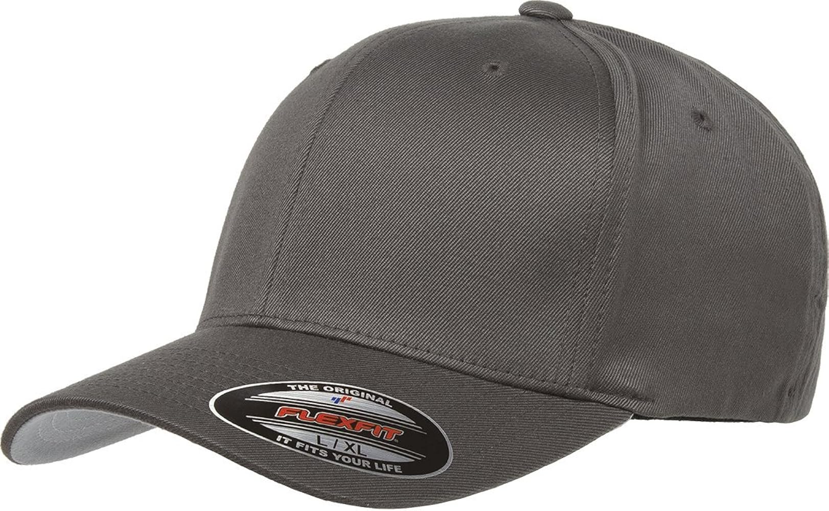 Flexfit Mens Men's Athletic Baseball Fitted Cap, Dark Gray, Large-X-Large US