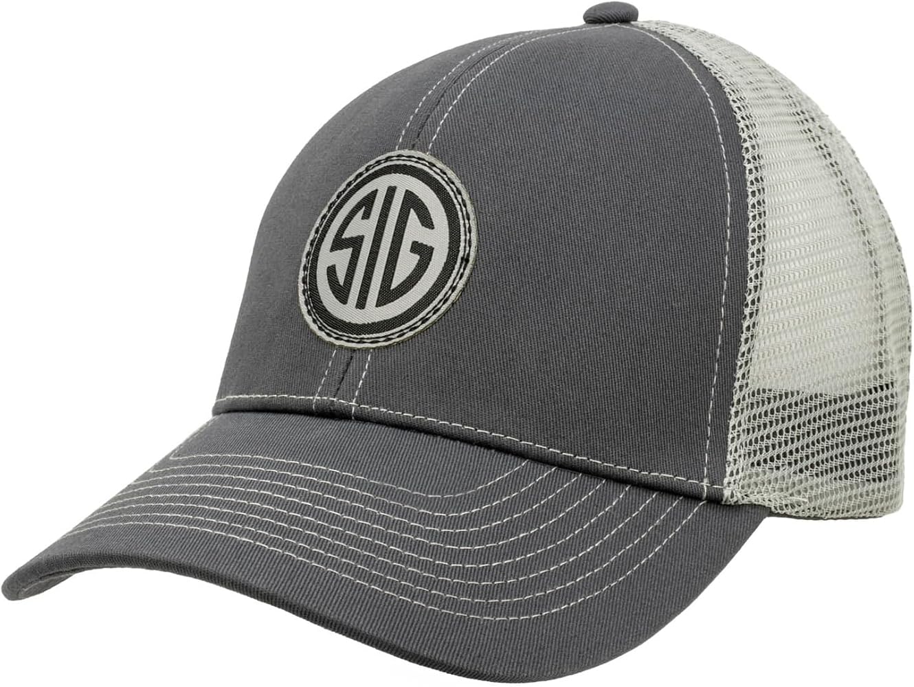 Sig Sauer Unisex Mark Woven Patch Adjustable Breathable Mesh Panels Active Sports Outdoor Range Shooting Hunting Trucker Hat