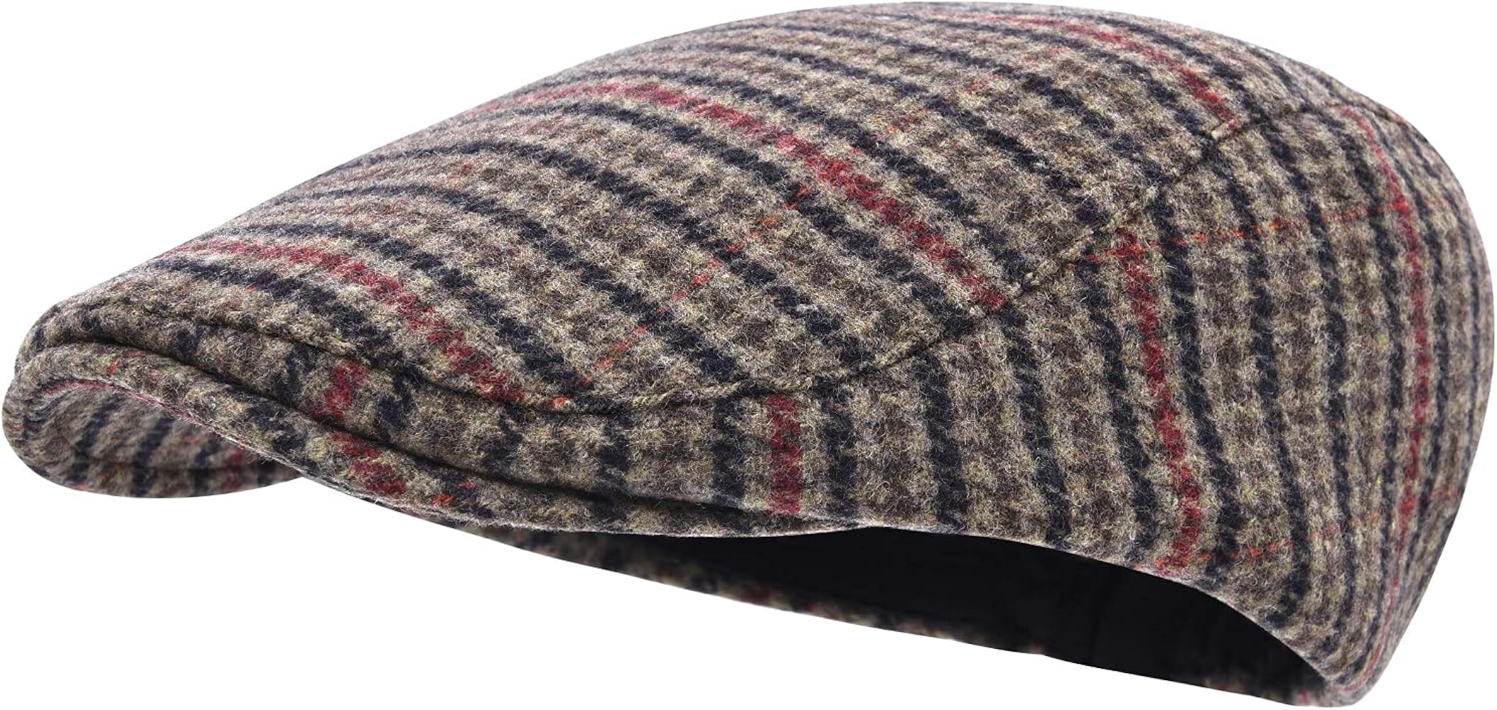 Men's Flat Cap Wool Tweed Driving Cap Irish Newsboy Hat