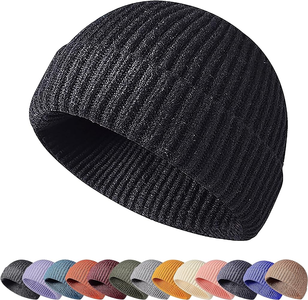 HiRui Fisherman Beanie for Men Women, Knit Trawler Beanie Watch Hats Winter Caps