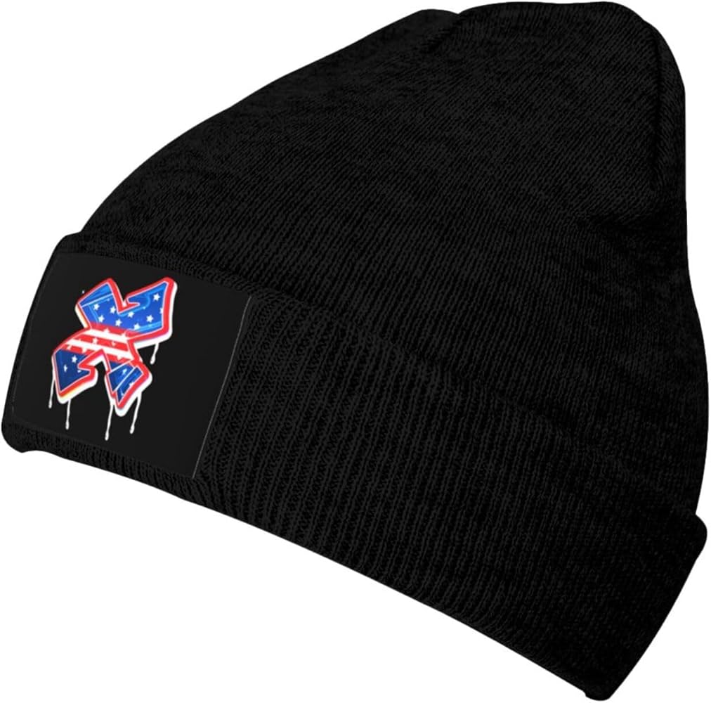 Letter X Beanie Hat for Men Women Winter Warm Knit Hats Soft Cozy Skull Cap