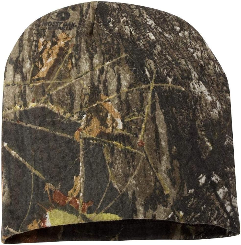 Outdoor Cap CMK-405 Camo Knit Beanie, Mossy Oak Break-up/Black, A