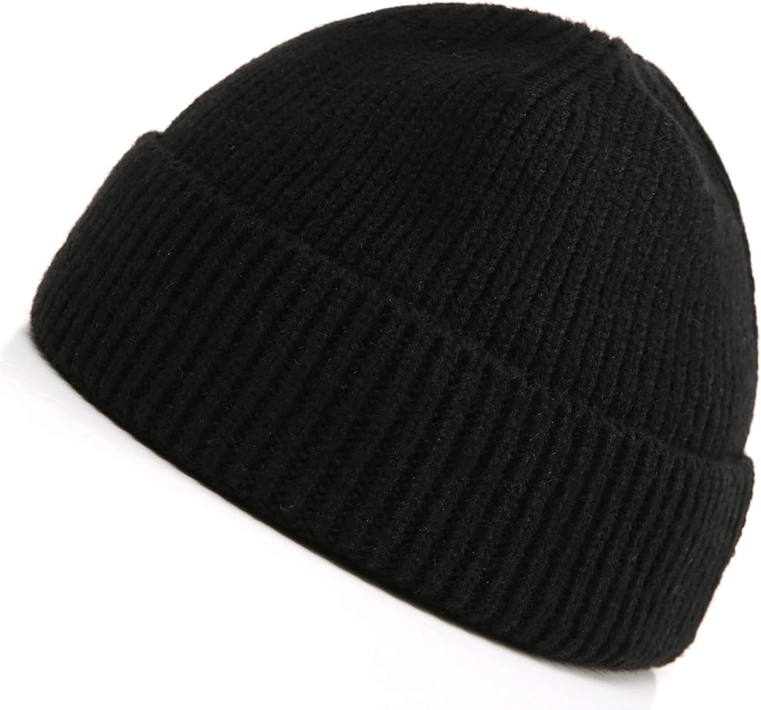 Watch Hat Wool Short Beanie Winter Fisherman Cuffed Knit Warm Skull Trawler Cap for Men Women …