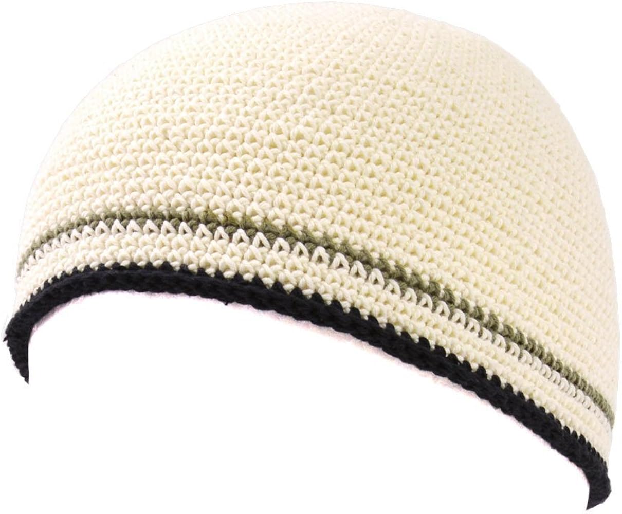 CHARM Mens Cotton Kufi Beanie - Knitted Hat Tight Elastic Japanese Skull Cap