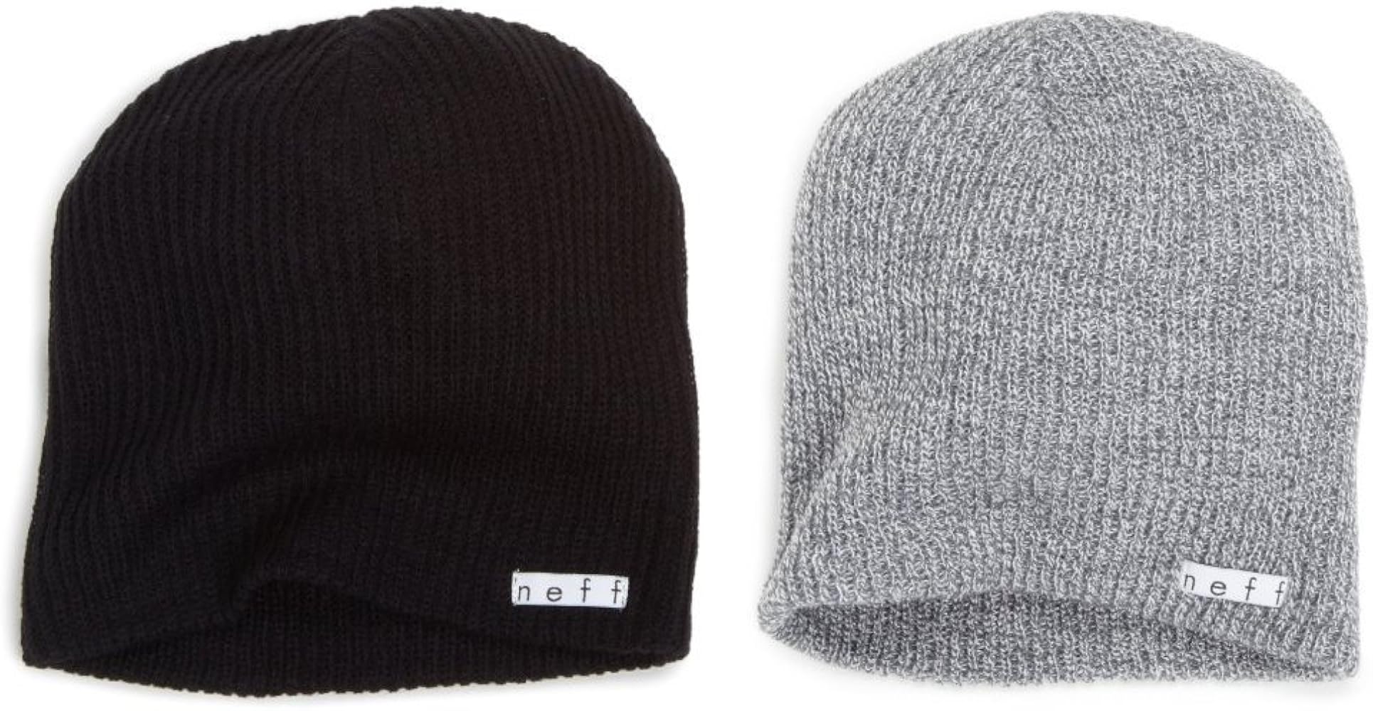 neff 2 Pack Daily Beanie, Black/Grey, One Size/One Size