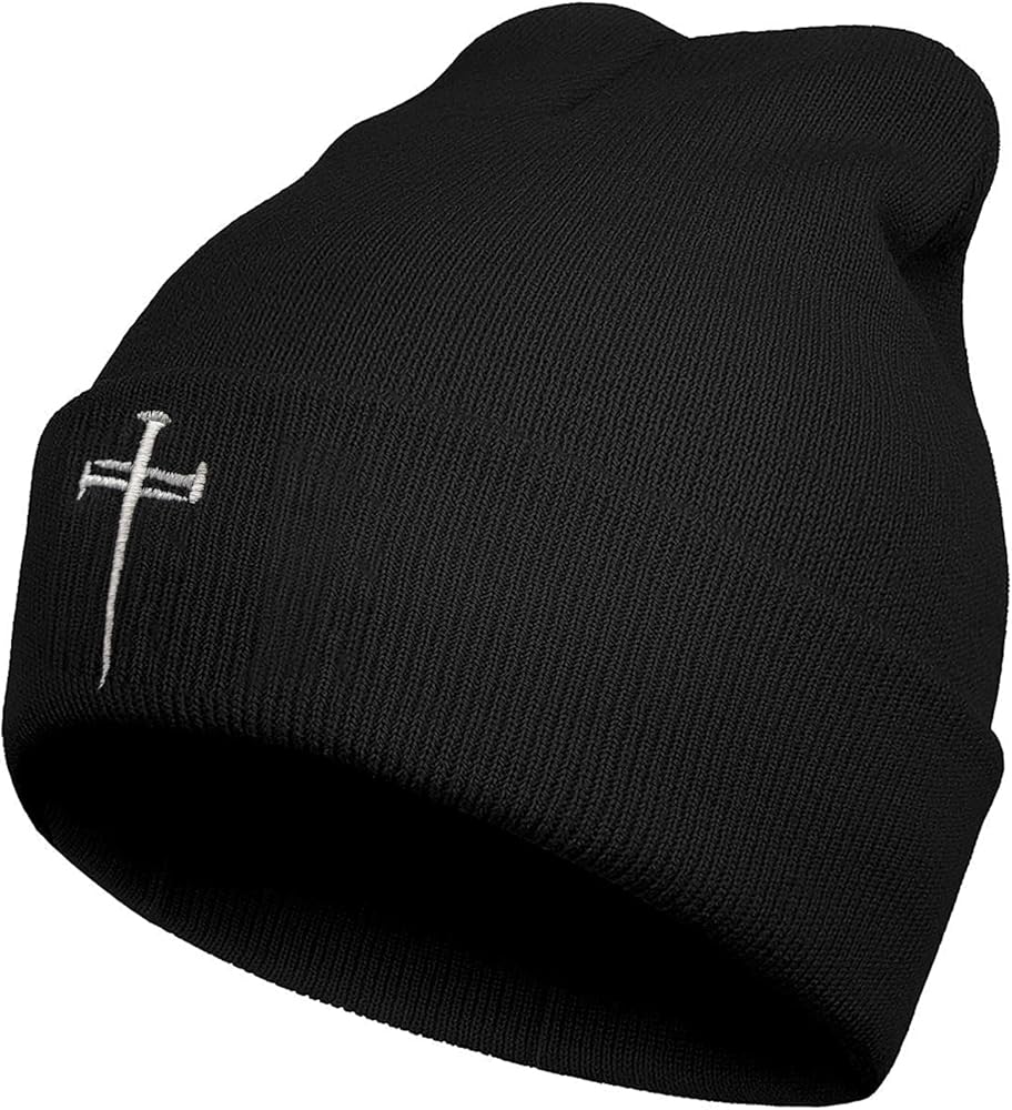 Beanie Hat Winter Embroidered Knit Cap for Men Women