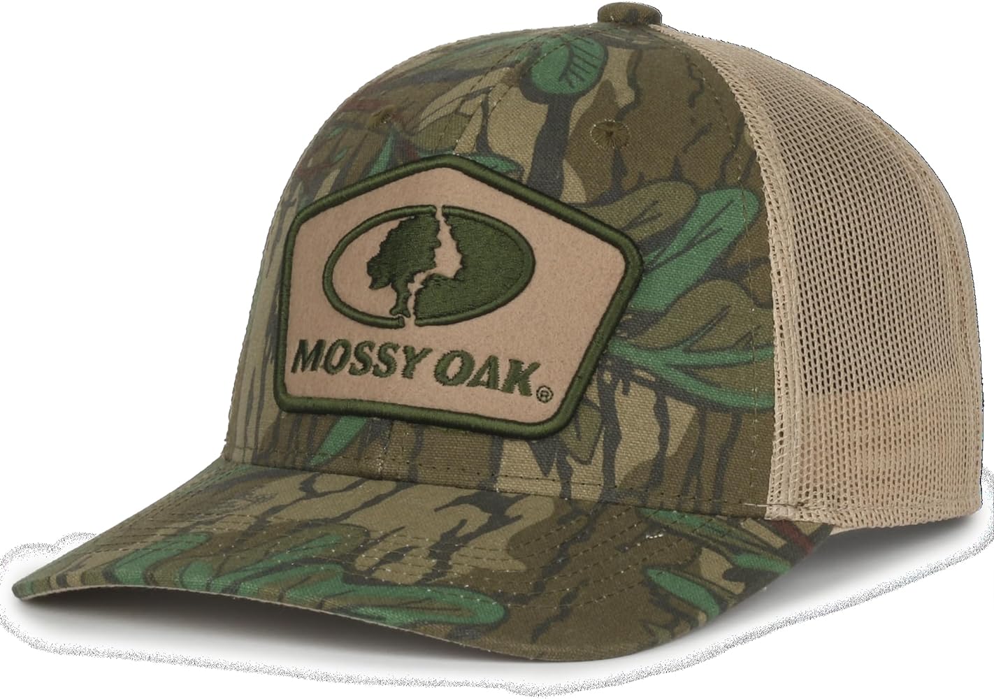 Outdoor Cap Mens Mofs53 Hat, Mossy Oak Greenleaf/Tan, Large US