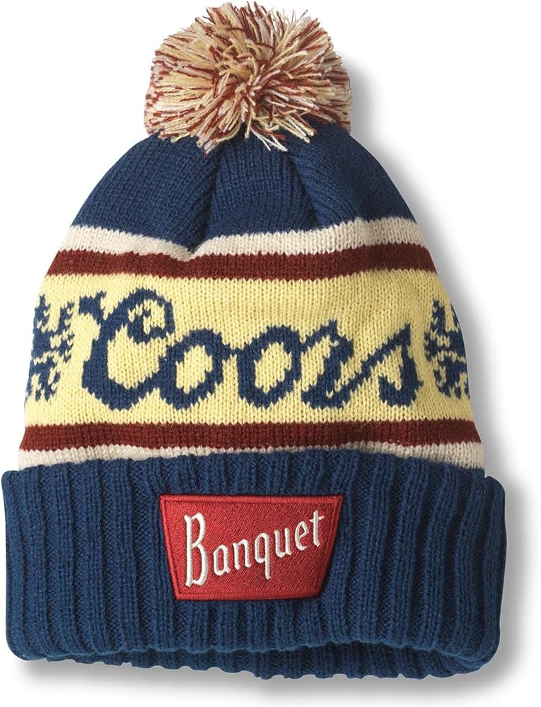 AMERICAN NEEDLE Coors Pillow Line Knit Pillow Line Knit Cap Beanie Hat (23012A-COORS-NRIY)