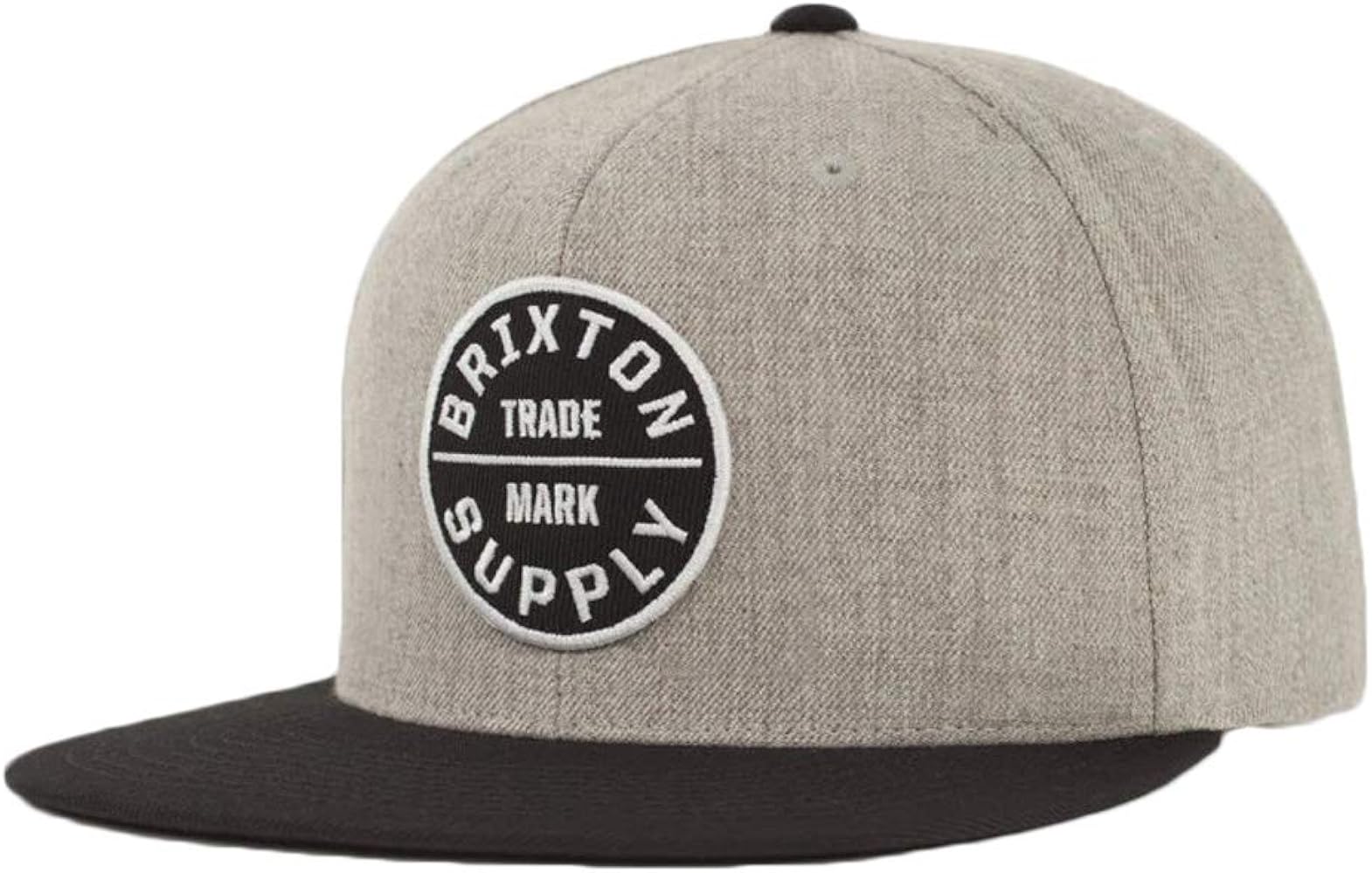 Brixton mens Oath Iii Snapback Baseball Cap, Light Heather Grey/Black, One Size US