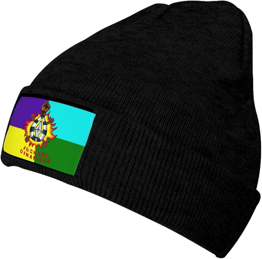 DIMAZ Purépecha Flag Knit Beanie Man's Thermal Hats Unisex Classichat