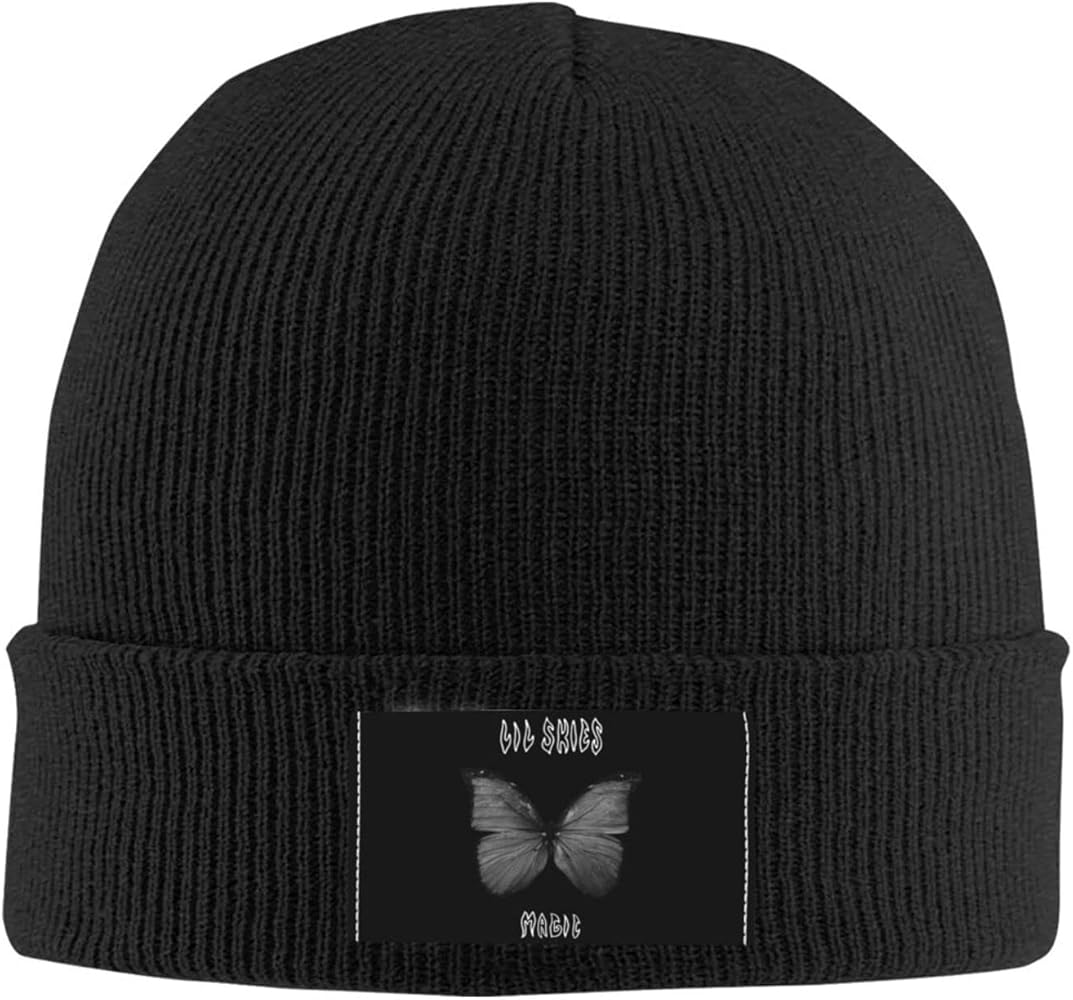 Beanie Hat Acrylic Knit Hats Slouchy Skull Cap for Adults Women Men Black