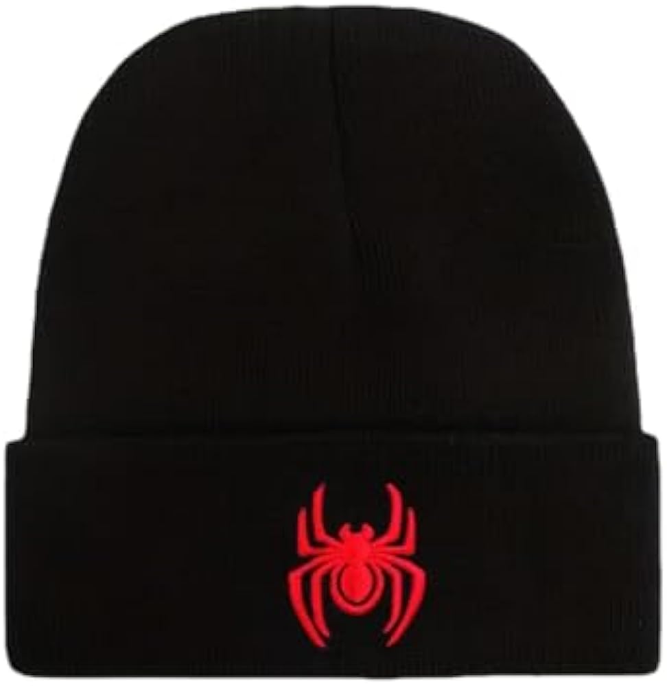 Y2k Beanie Hat for Women Men Knitted Spider Graphic Beanies Hats Caps Warm Casual Skullies Winter Beanie