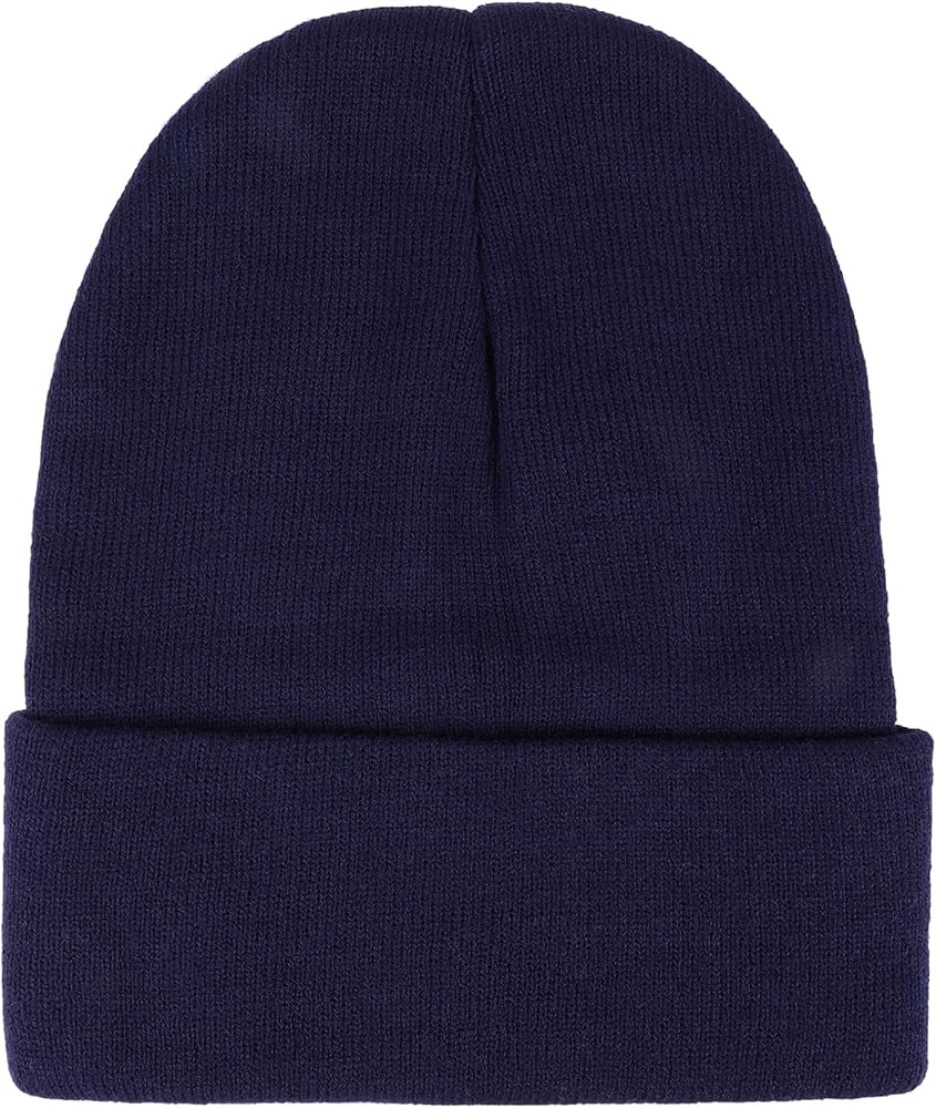 Classic Knit Cuffed Beanie Hat Winter Warm Skull Cap Stocking Cap for Women Men