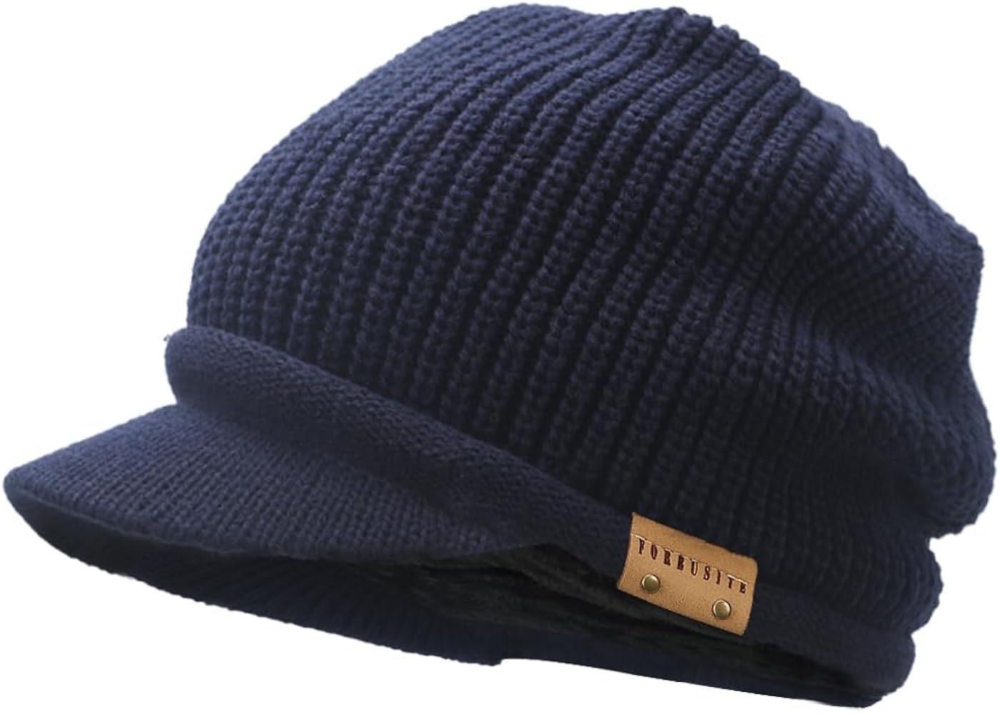 Stylish Beanie with Visor - Knit Hat with Brim for Men and Women - Radar Cap