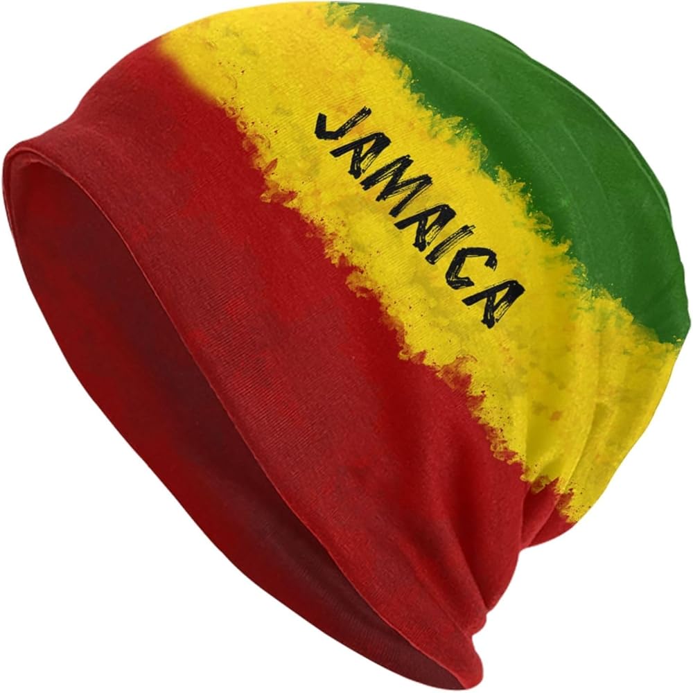 Jamaica Flag Jamaican Hats Multifunction Beanie Hat for Men Women Fashion Scarf Soft Stretch Skull Cap