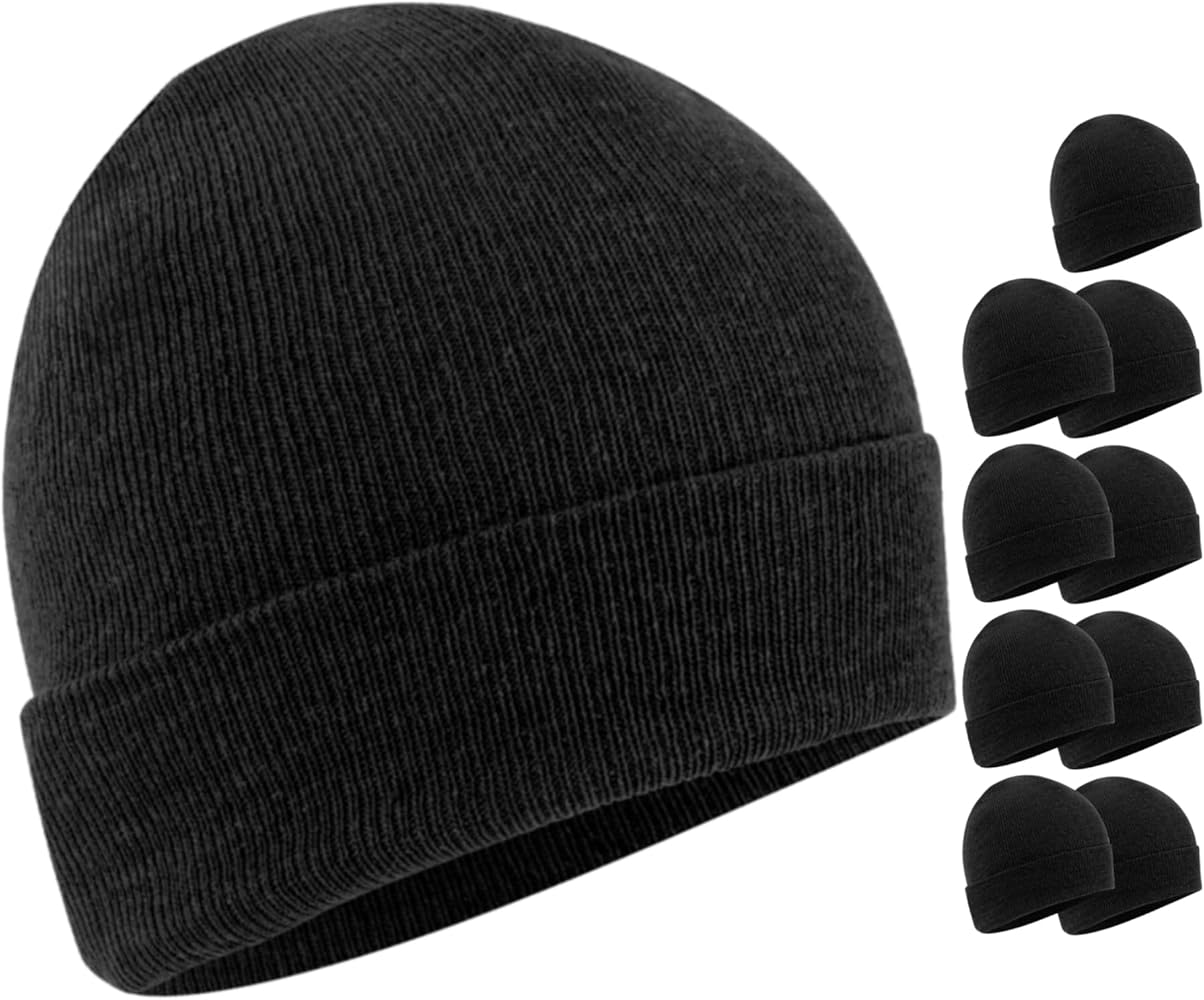 Trail maker 10 Pack Bulk Winter Hats | Bulk Beanies Wholesale Winter Hats for Men, Women, Teens Bulk Wholesale