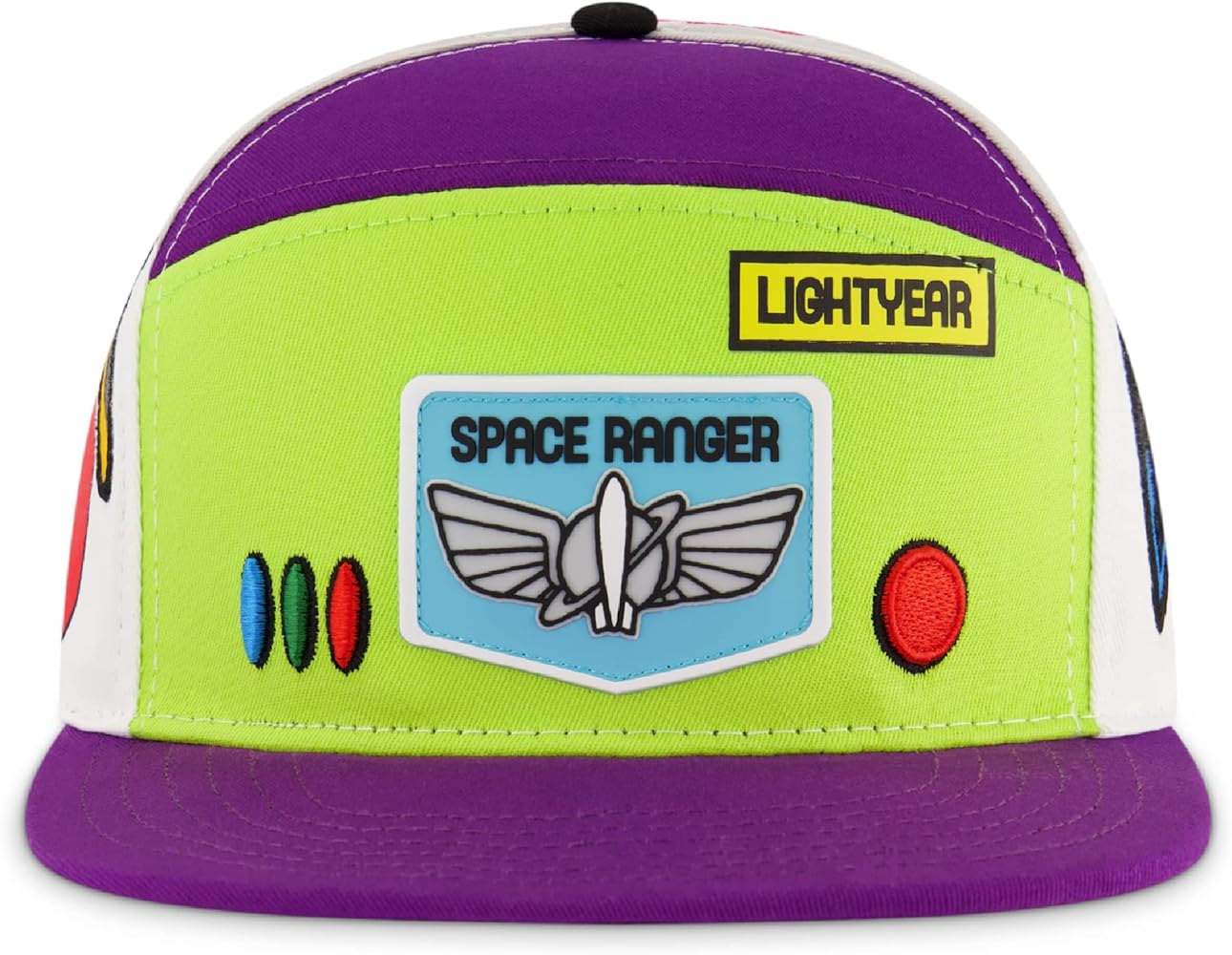 Concept One Disney Pixar Toy Story 4 Baseball Cap, Buzz Lightyear Adult Snapback Hat with Flat Brim