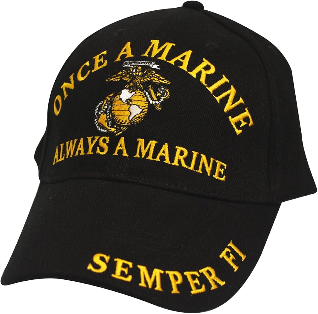 EagleEmblems Marine Cap, Black, Adjustable