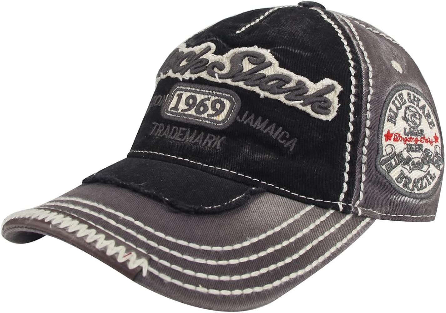 Rock Shark Kingston 1969 Jamaica Distressed Vintage Baseball Cap Hat