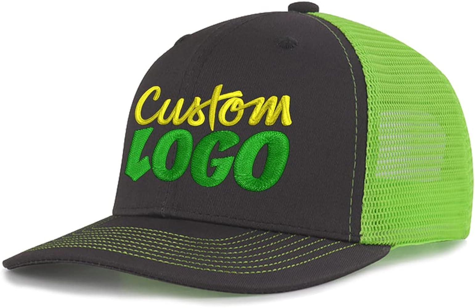 Custom Logo Embroidered Trucker Hats for Men Adjustable Snapback Mesh Cap Great for Outdoors Baseball Cap