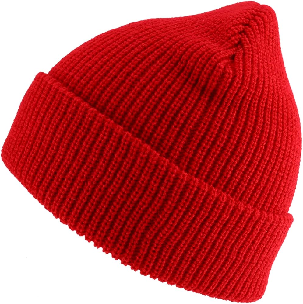 Trendy Apparel Shop Oversized Big Size Plain Ribbed Knit Cuff Long Beanie Hat