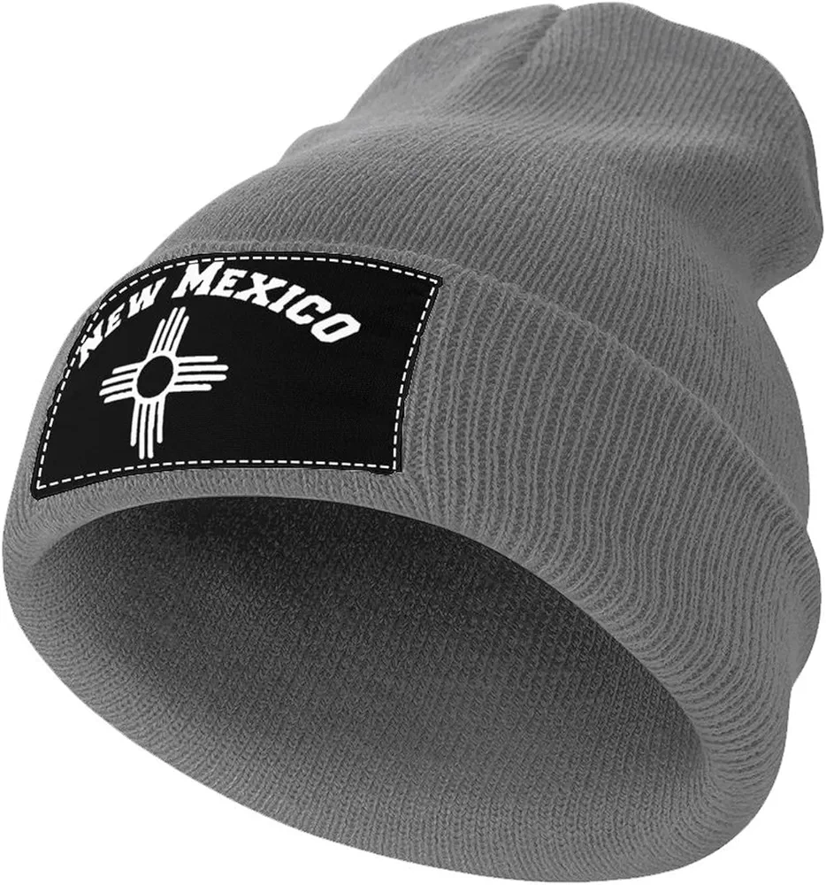 New Mexico Zia Symbol Beanie Hats Warm Knitted Cap Winter Hat Ski Hats Slouchy Cap for Men/Women