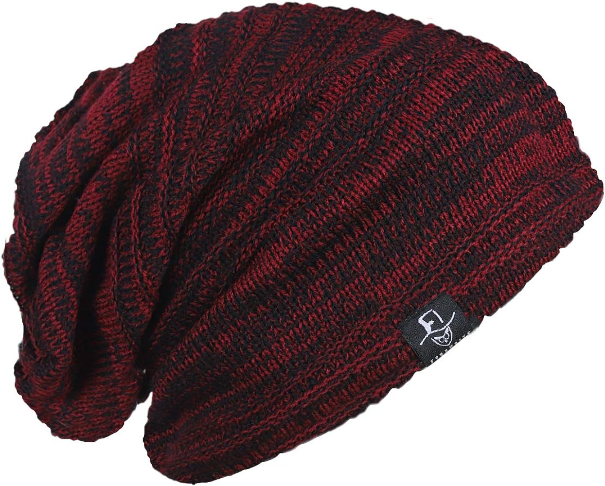 FORBUSITE Mens Slouchy Long Oversized Beanie Knit Cap for Summer Winter B08