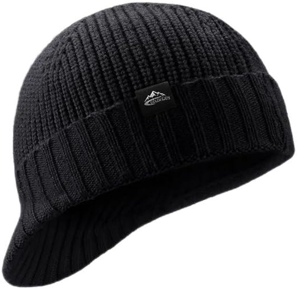 Winter Hats for Men Women - Thick Warm Stylish Knit Beanie Hat, Soft Stretch Cute Womens Winter Hats with Visor