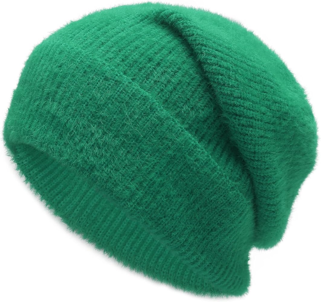 ZLYC Winter Slouchy Beanie Hat Warm Ribbed Knit Stretch Skull Cap for Women Men