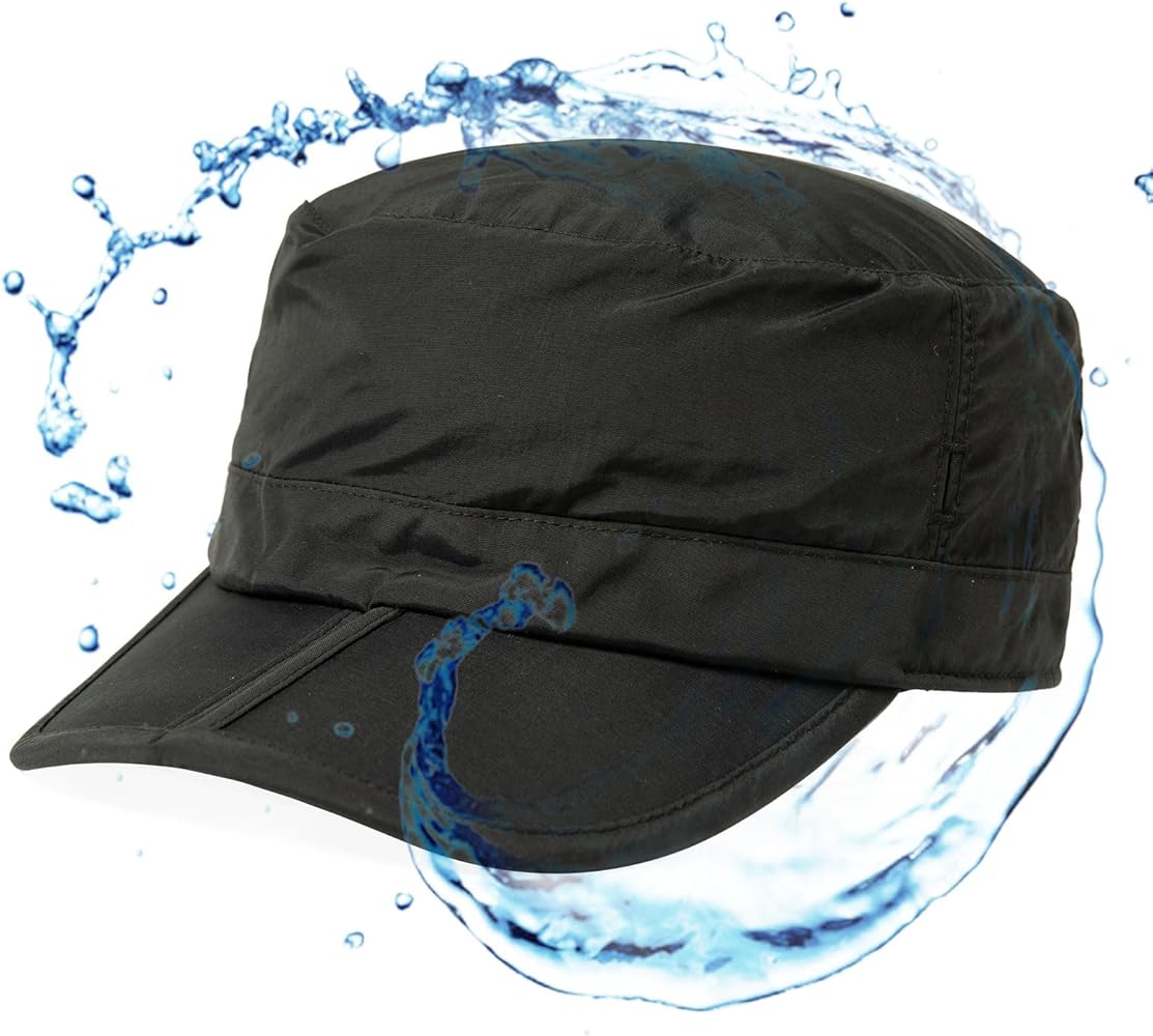 XL XXL Waterproof & UV50+ Army Cap w/Foldable Brim & Card Pocket 61-65CM