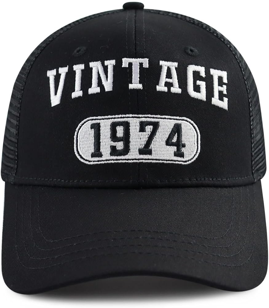 Vintage 1934 1944 1954 1964 1974 1984 1994 Trucker Hat for Men Women, Funny Adjustable Embroidered Birthday Mesh Baseball Cap