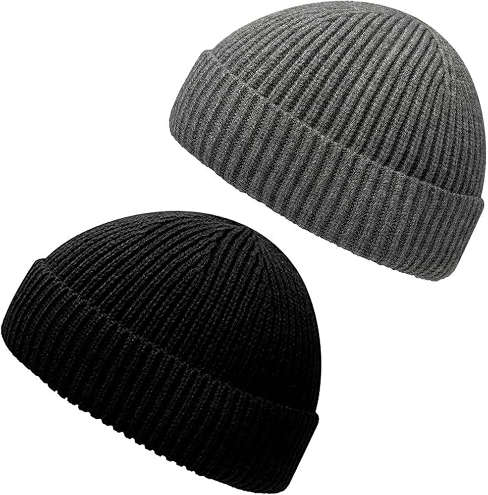 Trawler Beanie Watch Hat Roll-up Edge,Fisherman Ski Winter Warm Knit Caps Unisex