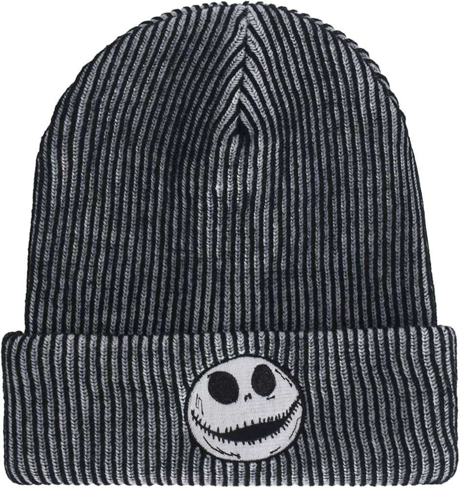 Concept One Disney Nightmare Before Christmas Jack Skellington Beanie Hat, Winter Knit Cap