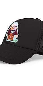 Disney Adult Trucker Hat, UP, Carl Fredricksen Mesh Snapback Baseball Cap