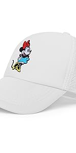 Disney Adult Trucker Hat, Minnie Mouse Mesh Snapback Baseball Cap