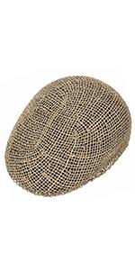 Lipodo Straw Flat Cap from above view