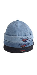 Denim Brimless Docker Cap