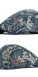 floral newsboy hat for men women