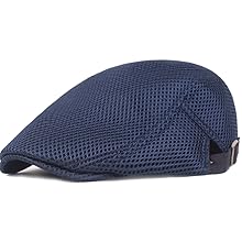 Men Breathable Mesh Summer Hat Adjustable Newsboy Beret Ivy Cap Cabbie Flat Cap